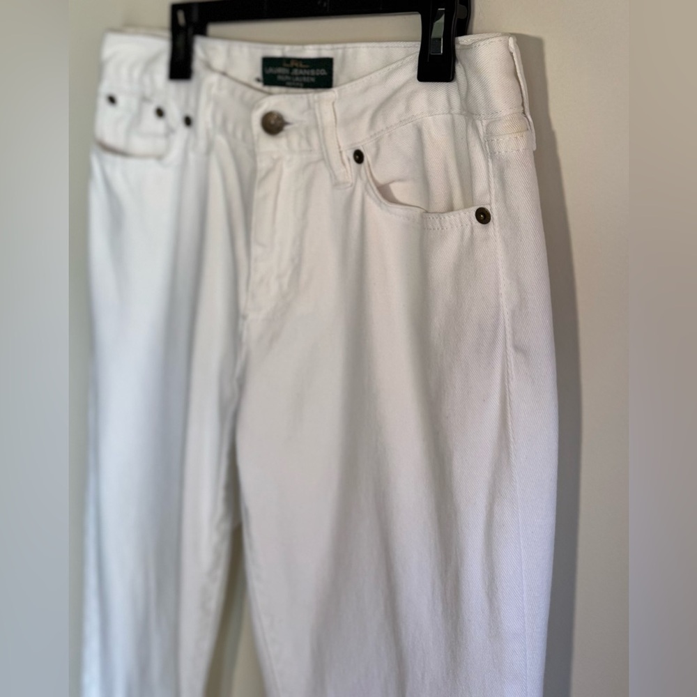 Lauren Ralph Lauren Women’s White Denim Pants 4P - Picture 6 of 14